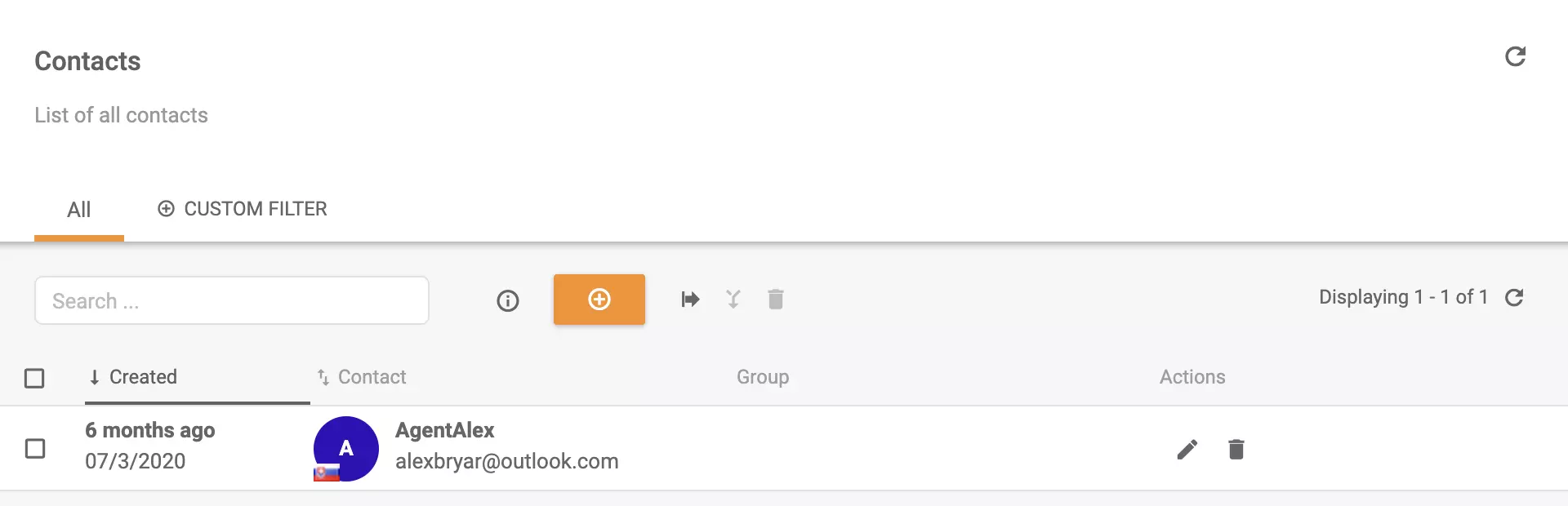 Customer has been added to LiveAgent thanks to successful integration with Braintree