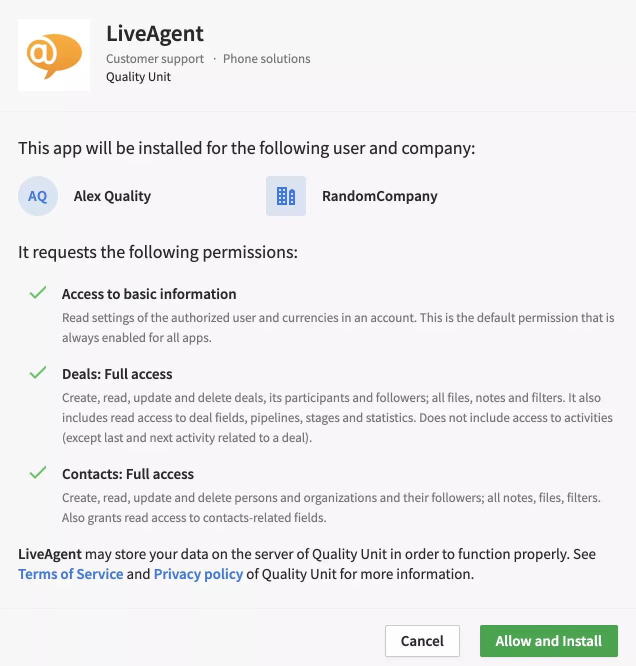 Instalează pluginul PipeDrive pentru LiveAgent