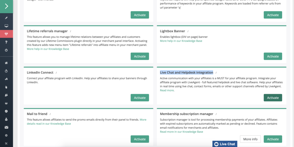 Listă de funcționalități cu Helpdesk migration