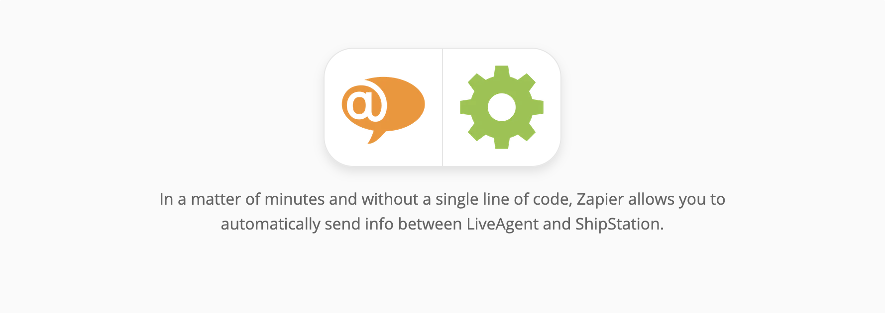 Pagina de integrare LiveAgent și ShipStation pe Zapier