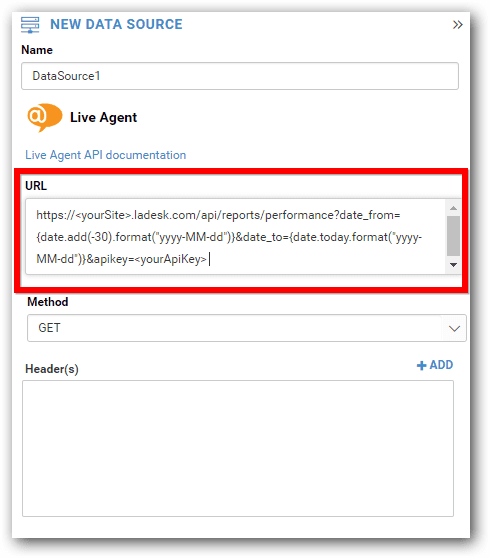 Configurare URL API Bold BI