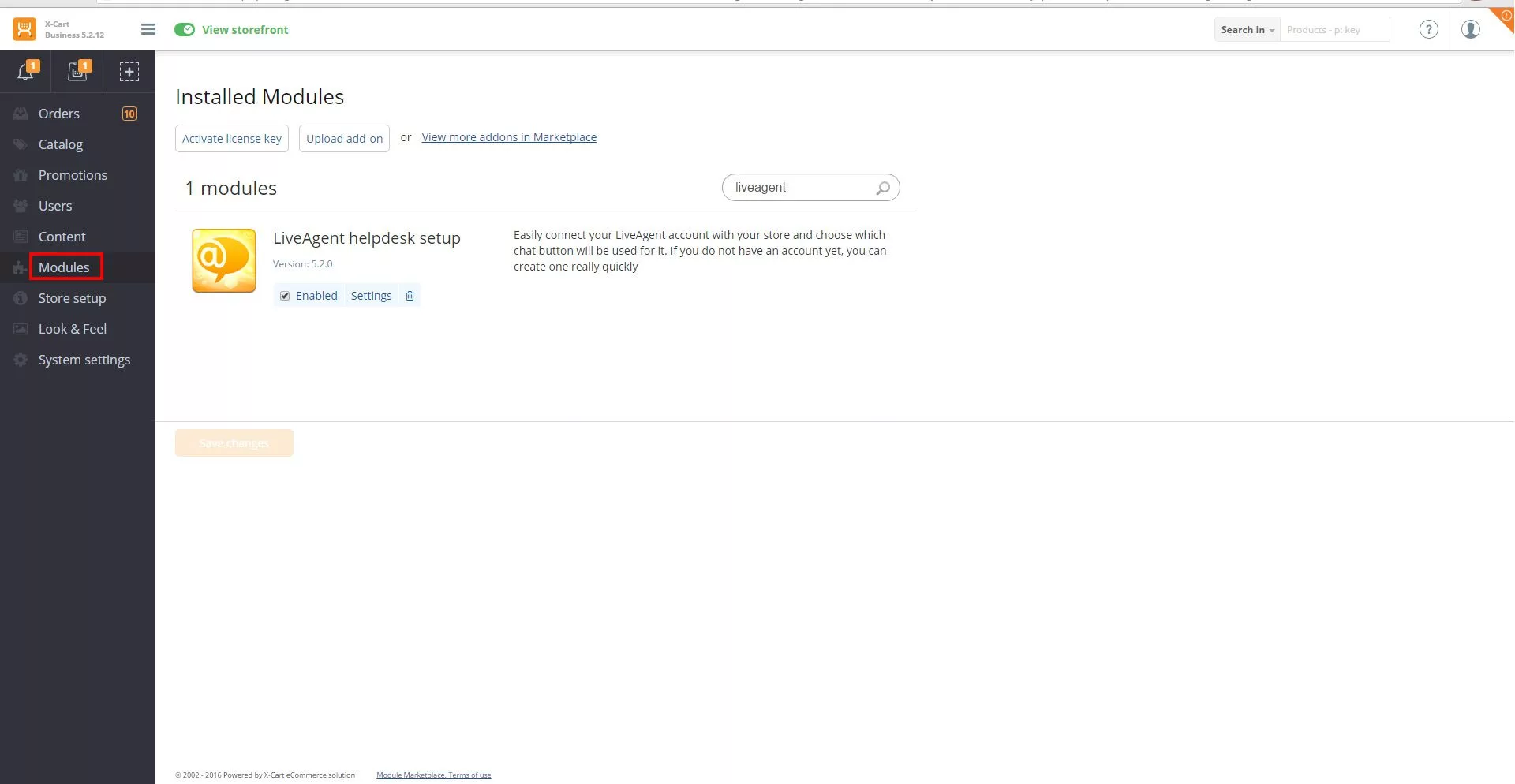 Configurare integrare X-Cart LiveAgent