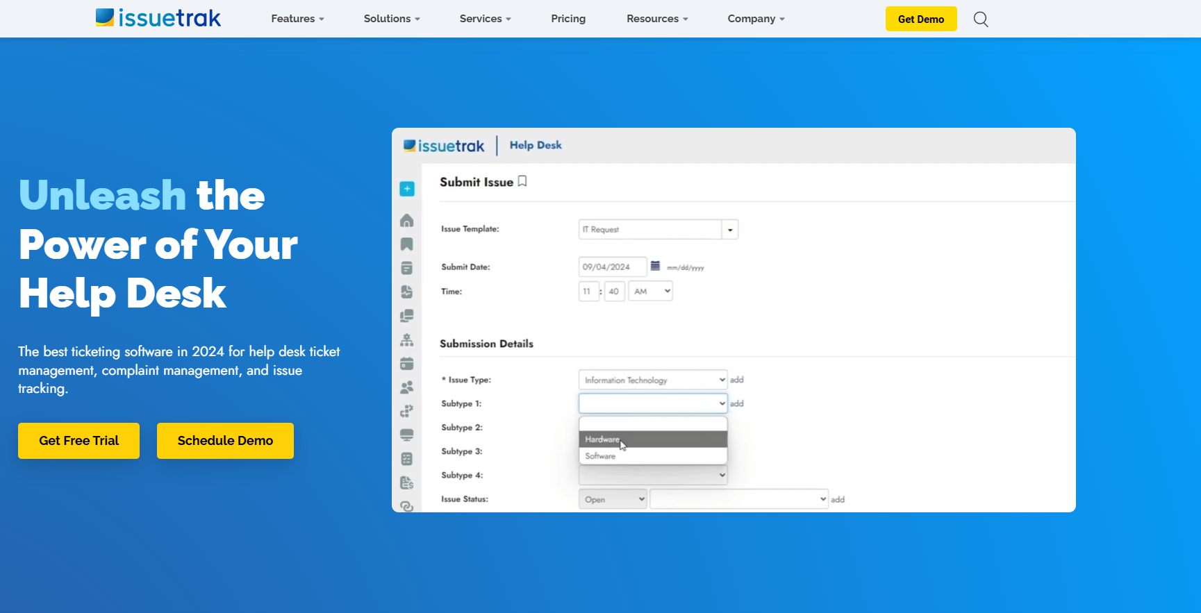 pagina de pornire issuetrak