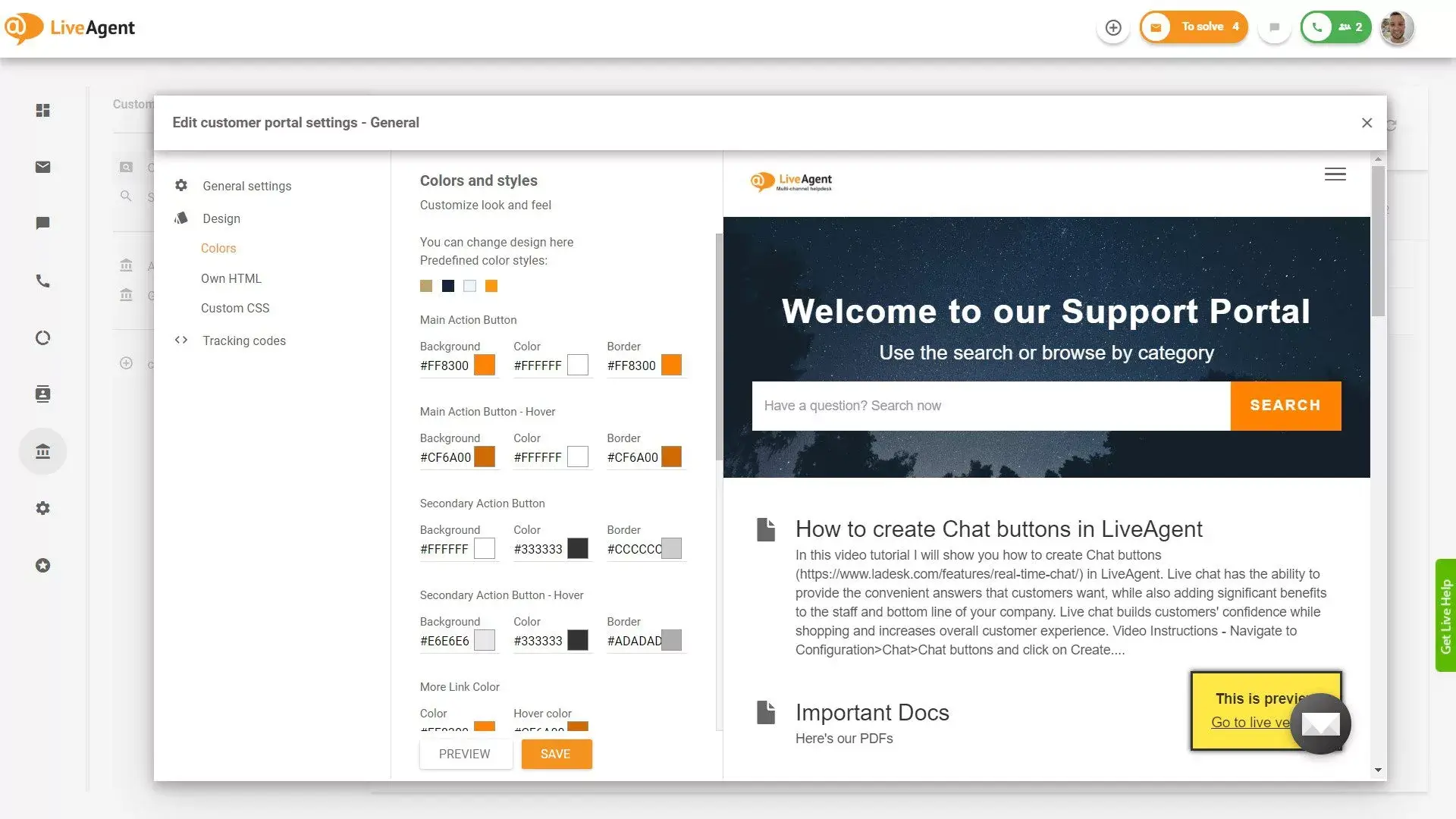 Bază de Cunoștințe LiveAgent