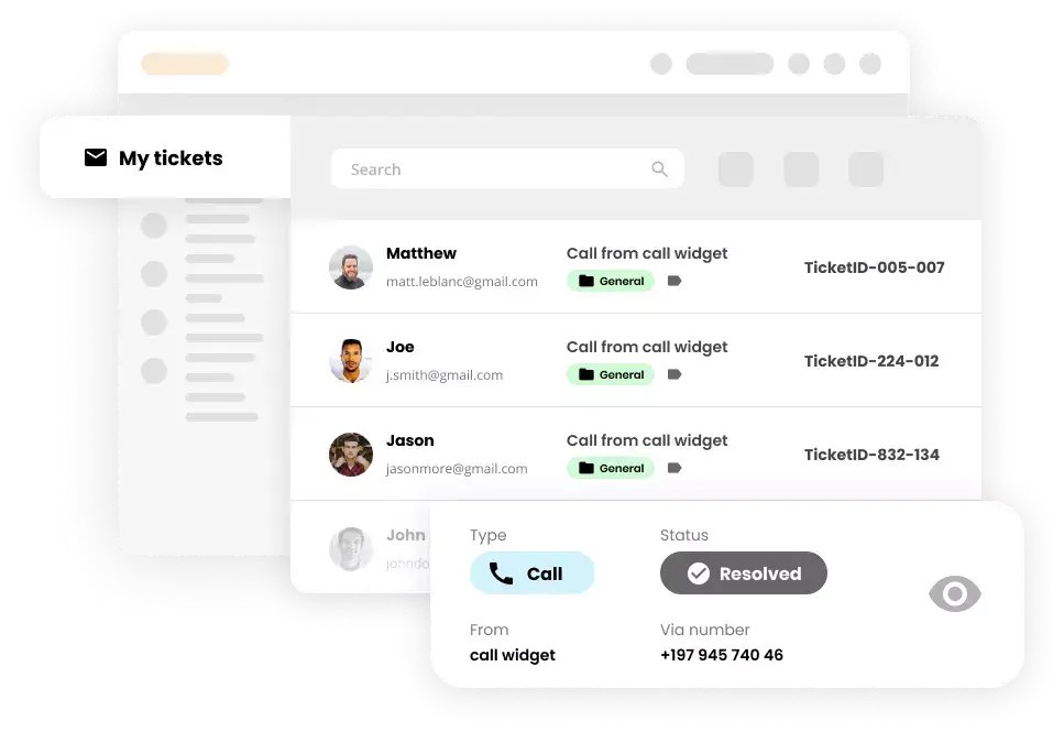 Funcția Ticketing în software Help desk - LiveAgent