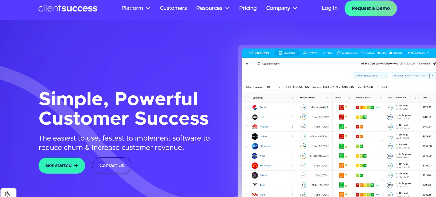 Pagina de pornire Clientsuccess