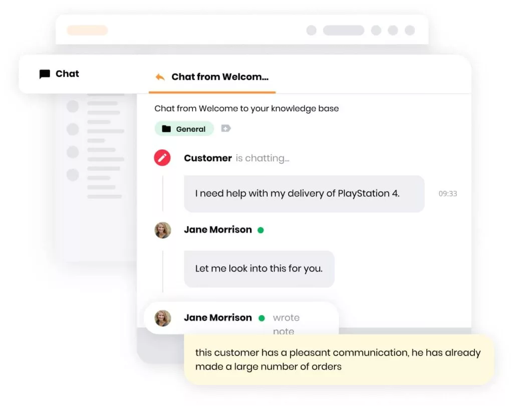 Imagine a caracteristicii de tichet intern LiveAgent care permite agentului să comunice intern și să colaboreze la sarcini