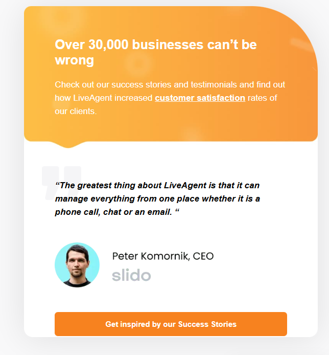 De ce companiile au încredere în LiveAgent