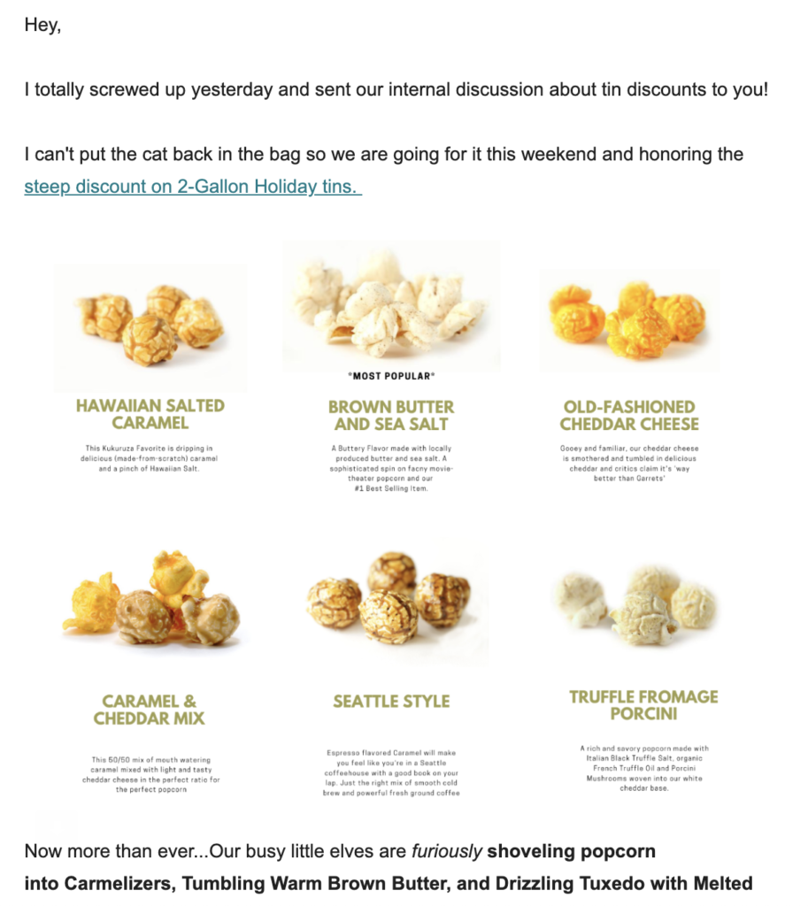 Șablon email de scuză Kukuruza