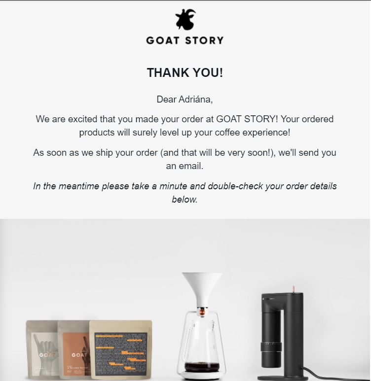 Exemplu de poveste prin email