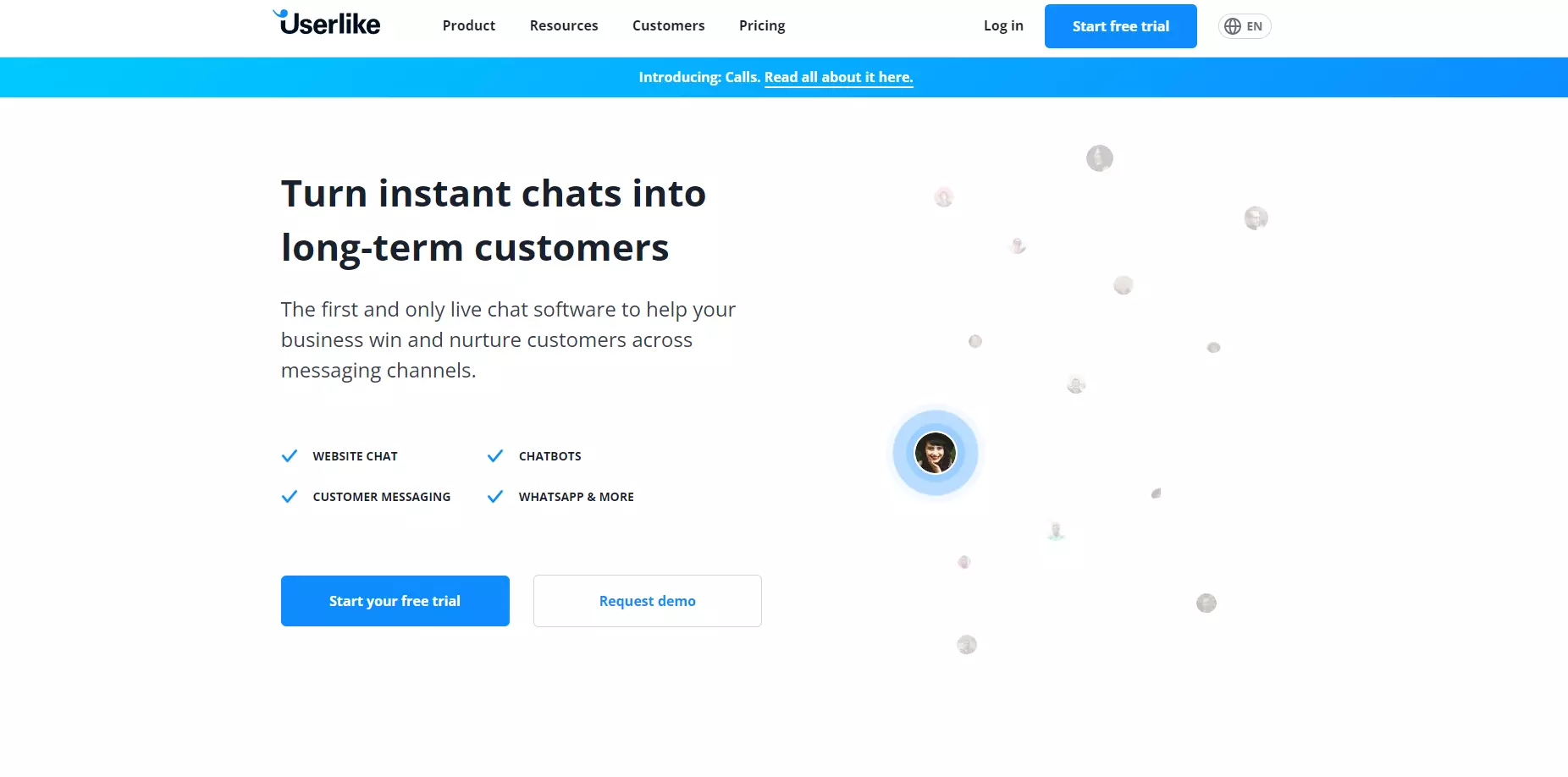 Pagina principală Userlike